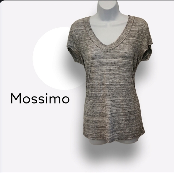 mossimo Vneck Gray Medium Tee - Picture 1 of 5